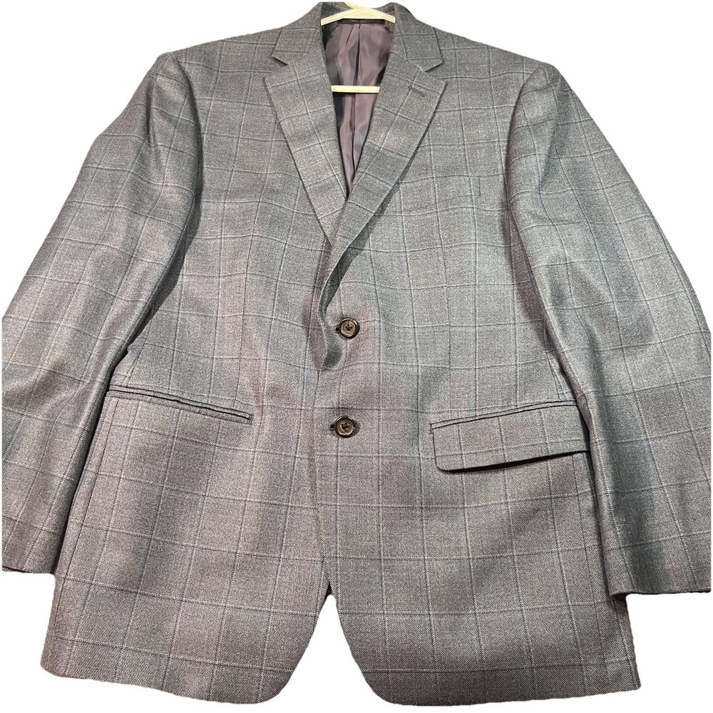 Lauren‎ Ralph Lauren Men's 2 Button Sport Coat Wool Silk Blend 40S Blue Grey Box